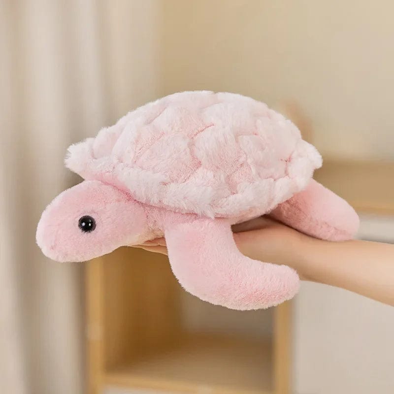 Peluche tortue douce et colorée Rose / 25cm