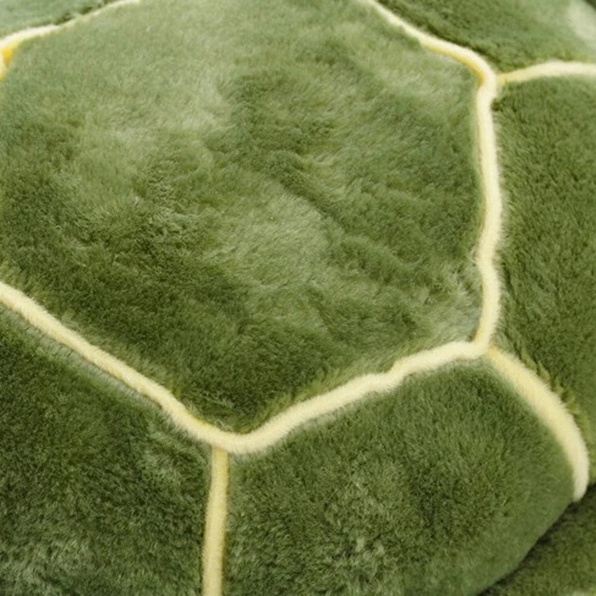 Peluche tortue douce verte et jaune