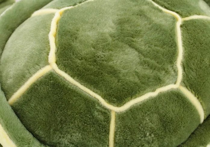 Peluche tortue douce verte et jaune