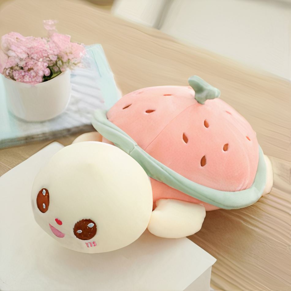 Peluche tortue fruit douce enfant joyeux câlin amusant La compagnie de la peluche