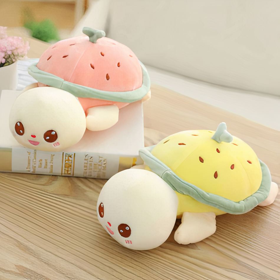Peluche tortue fruit douce enfant joyeux câlin amusant La compagnie de la peluche