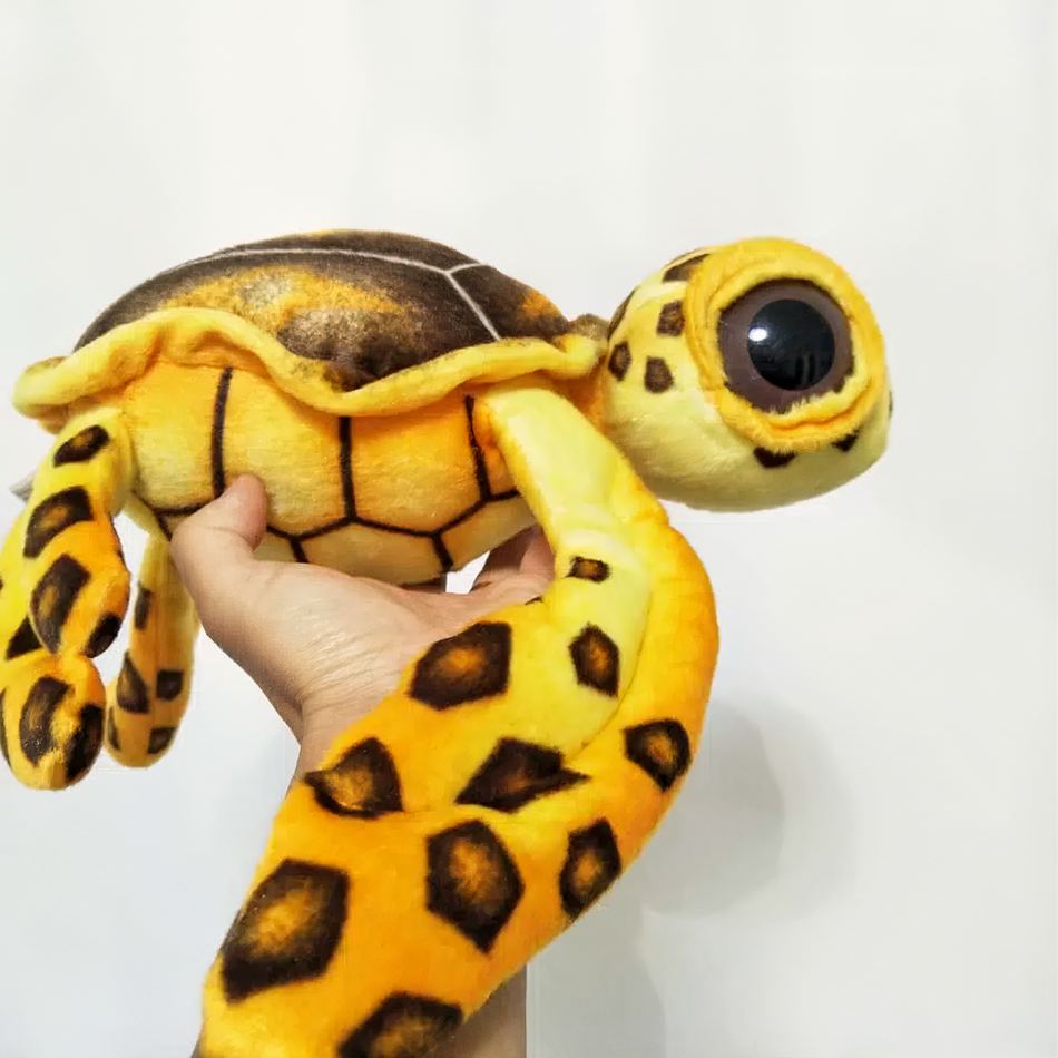 Peluche tortue grands yeux douce câline doudou enfant La compagnie de la peluche