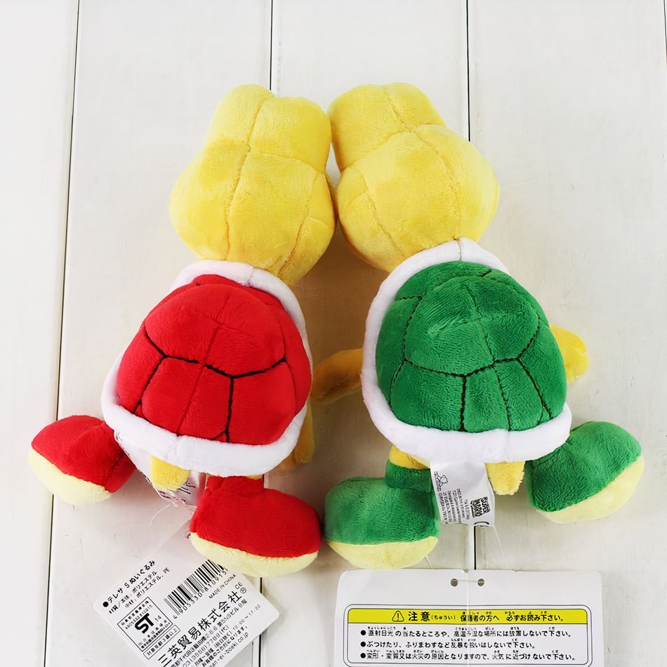 Peluche tortue Koopa Troopa verte Mario douce enfant La compagnie de la peluche