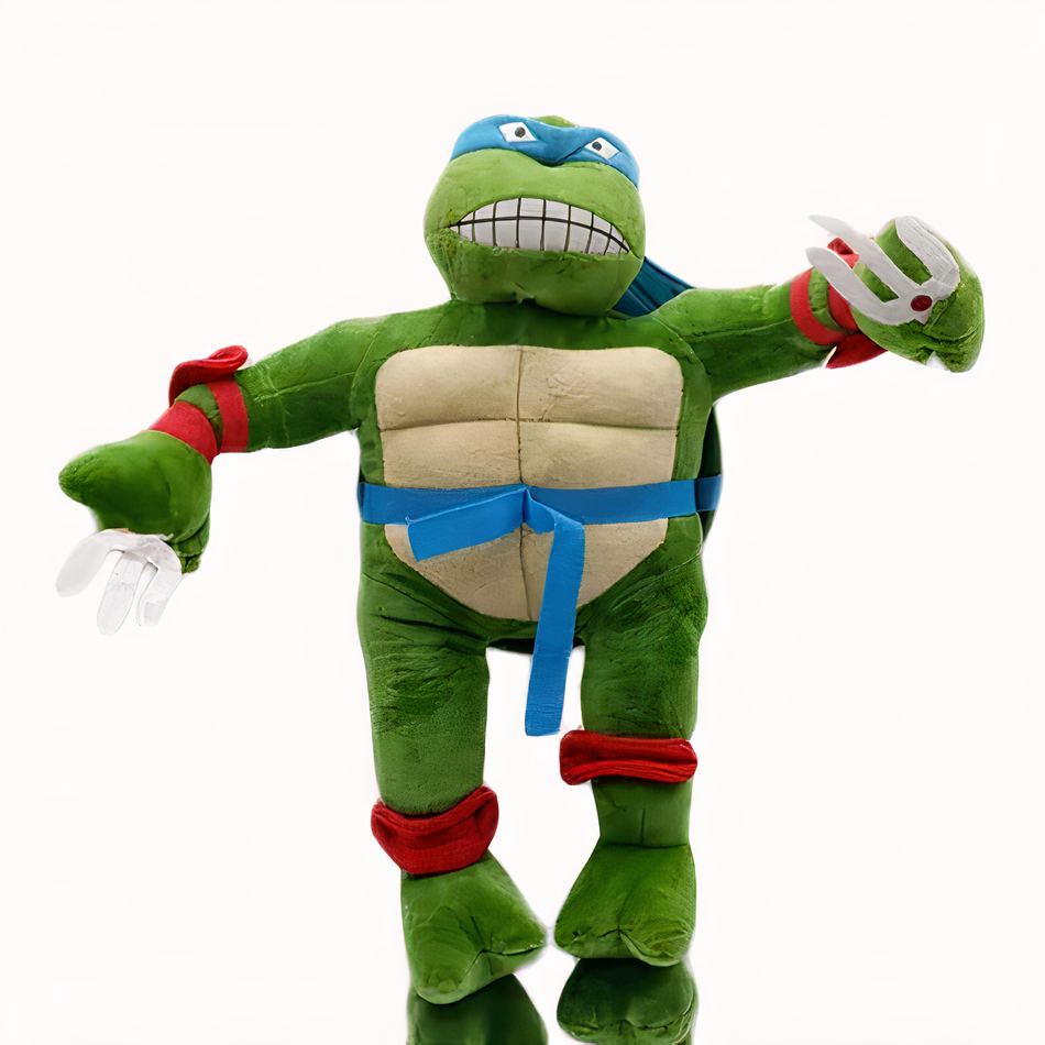 Peluche tortue Ninja douce verte personnage héros enfant bleu La compagnie de la peluche