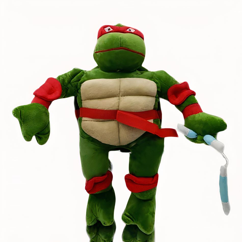 Peluche tortue Ninja douce verte personnage héros enfant rouge La compagnie de la peluche