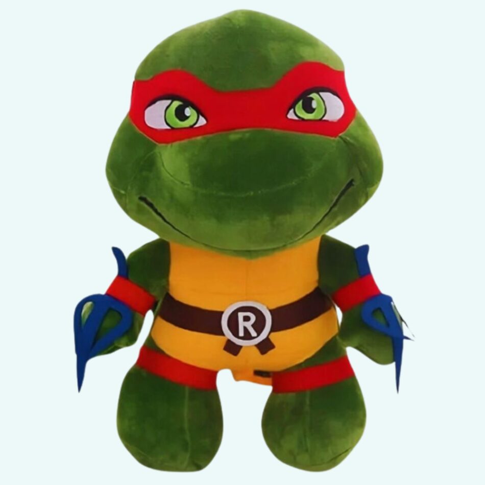 Peluche Tortue Ninja Raphael héros doux enfant aventure 35cm La compagnie de la peluche