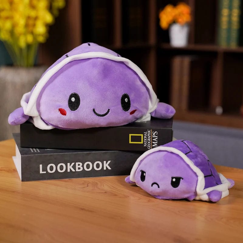 Peluche tortue réversible Violet / 15cm