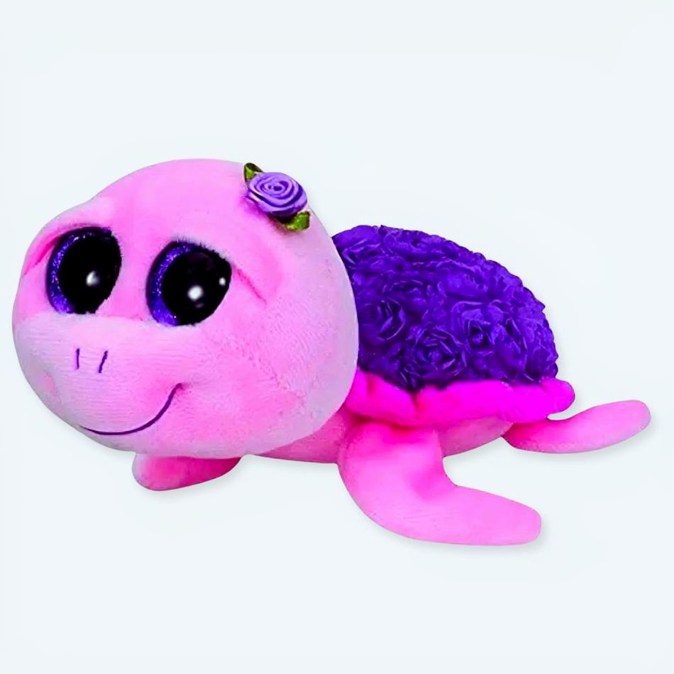 Peluche tortue rose douce enfant chambre câlin La compagnie de la peluche