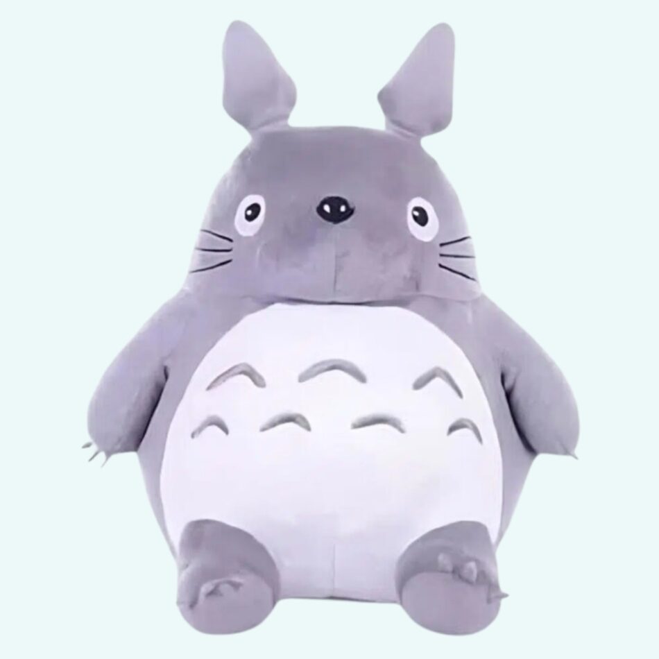 Peluche Totoro gris doux câlin univers Ghibli chaleureux 20cm La compagnie de la peluche