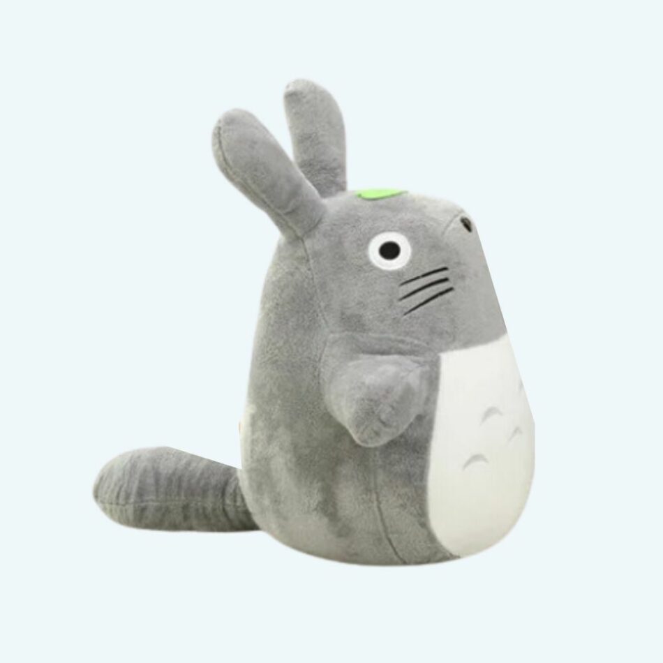 Peluche Totoro gris doux enfant décor chambre cozy 100cm La compagnie de la peluche