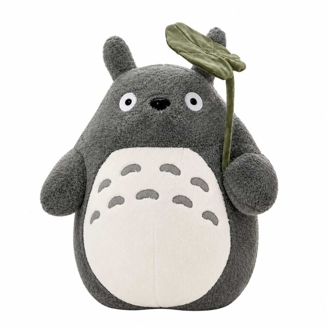 Peluche Totoro moelleuse feuille lotus confort enfant 30cm La compagnie de la peluche