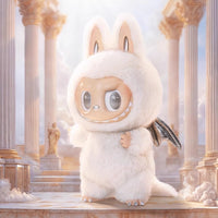 Peluche type Labubu ange blanc Zimomo