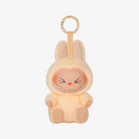 Peluche type Labubu assise boîte mystère