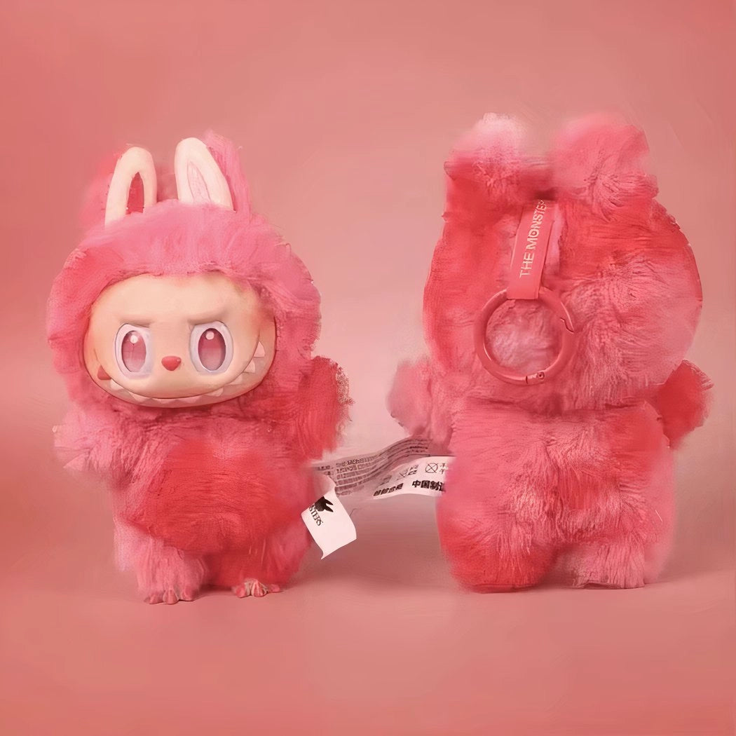 Peluche type Labubu coloré boîte mystère
