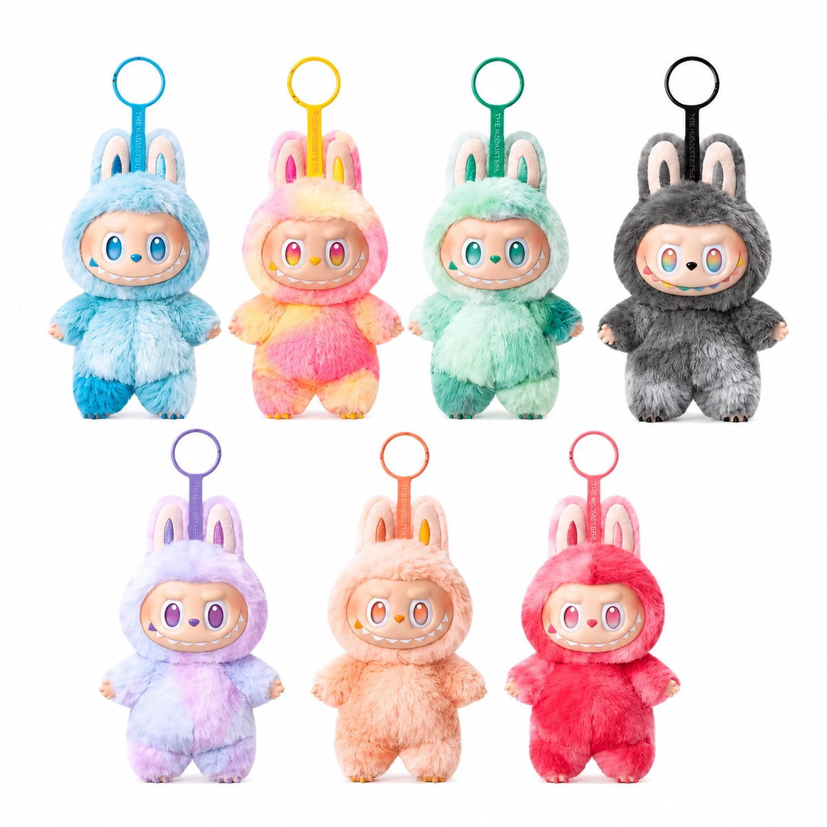 Peluche type Labubu coloré boîte mystère