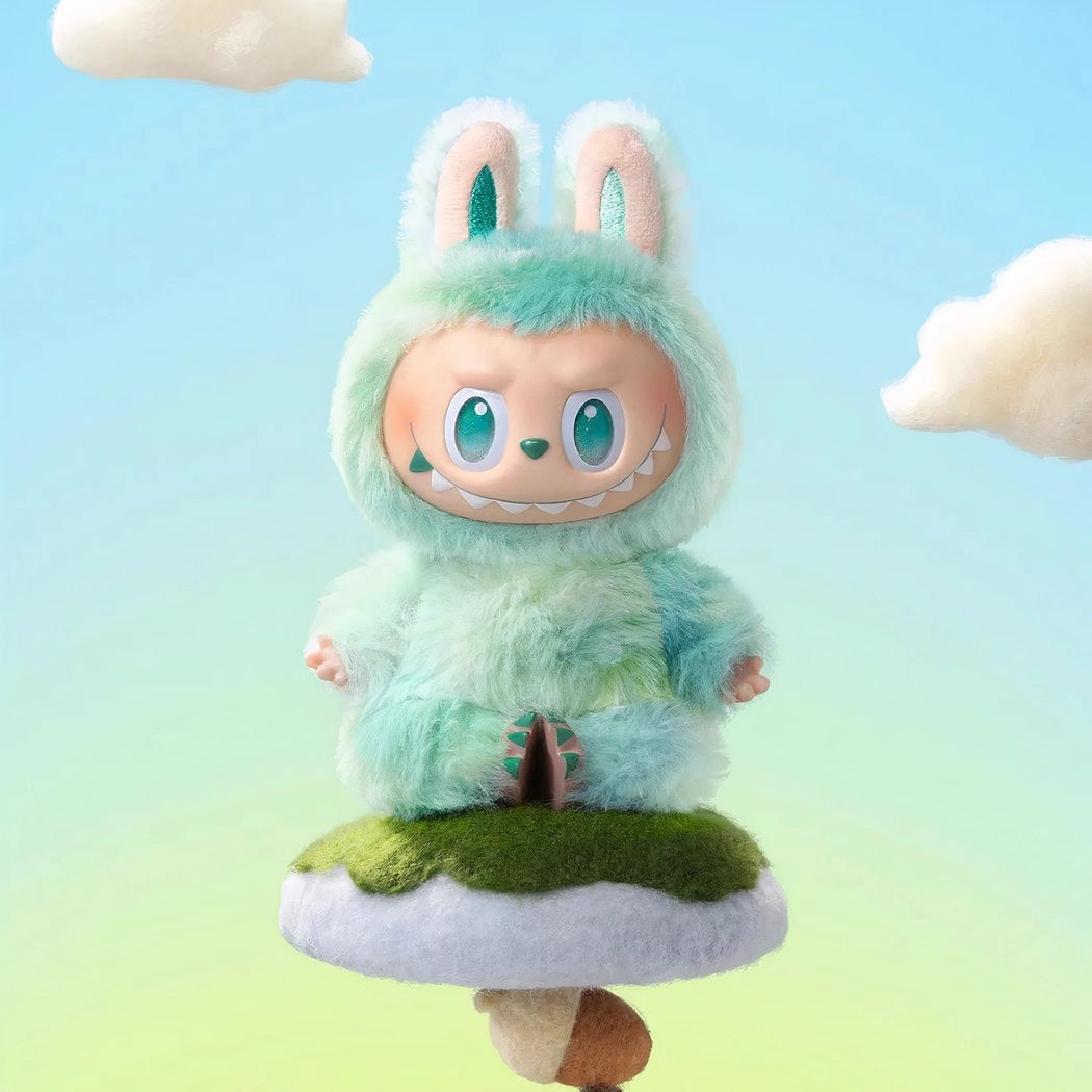 Peluche type Labubu coloré boîte mystère