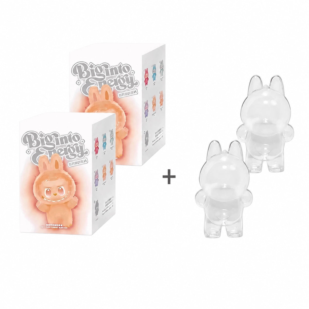 Peluche type Labubu coloré boîte mystère