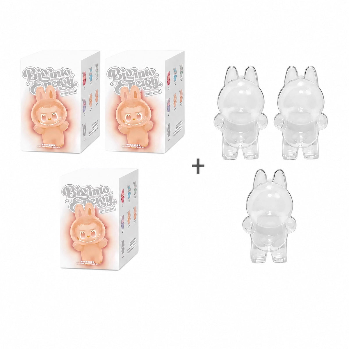 Peluche type Labubu coloré boîte mystère