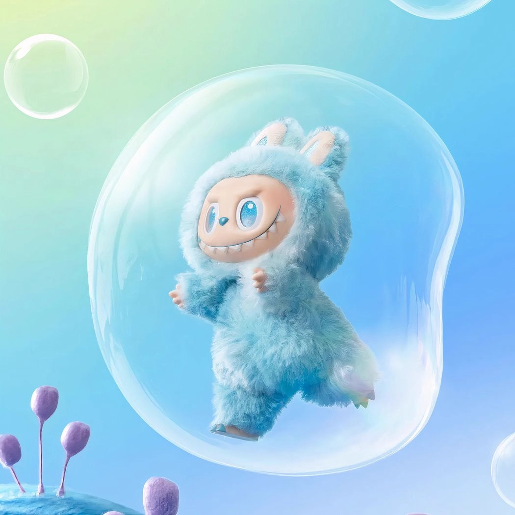 Peluche type Labubu coloré boîte mystère