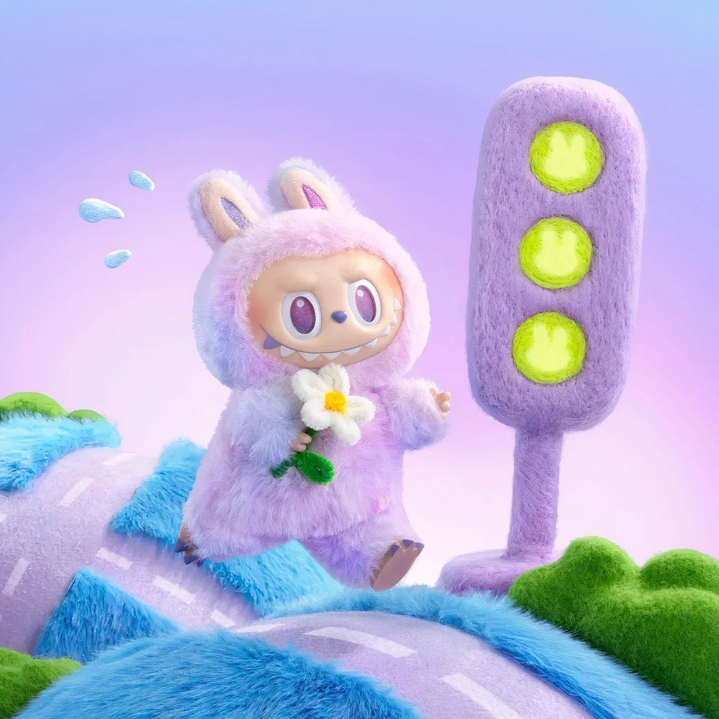 Peluche type Labubu coloré boîte mystère