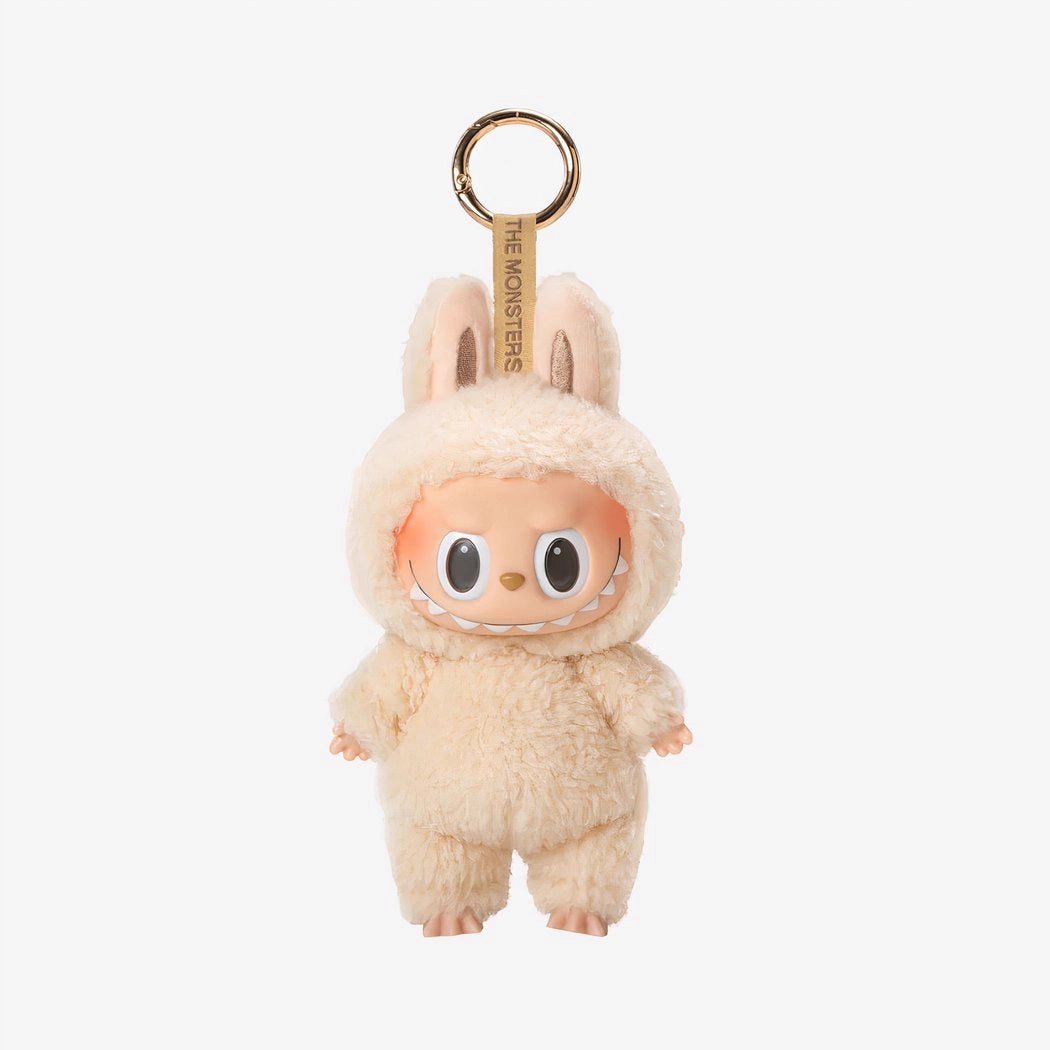 Peluche type Labubu debout boîte mystère