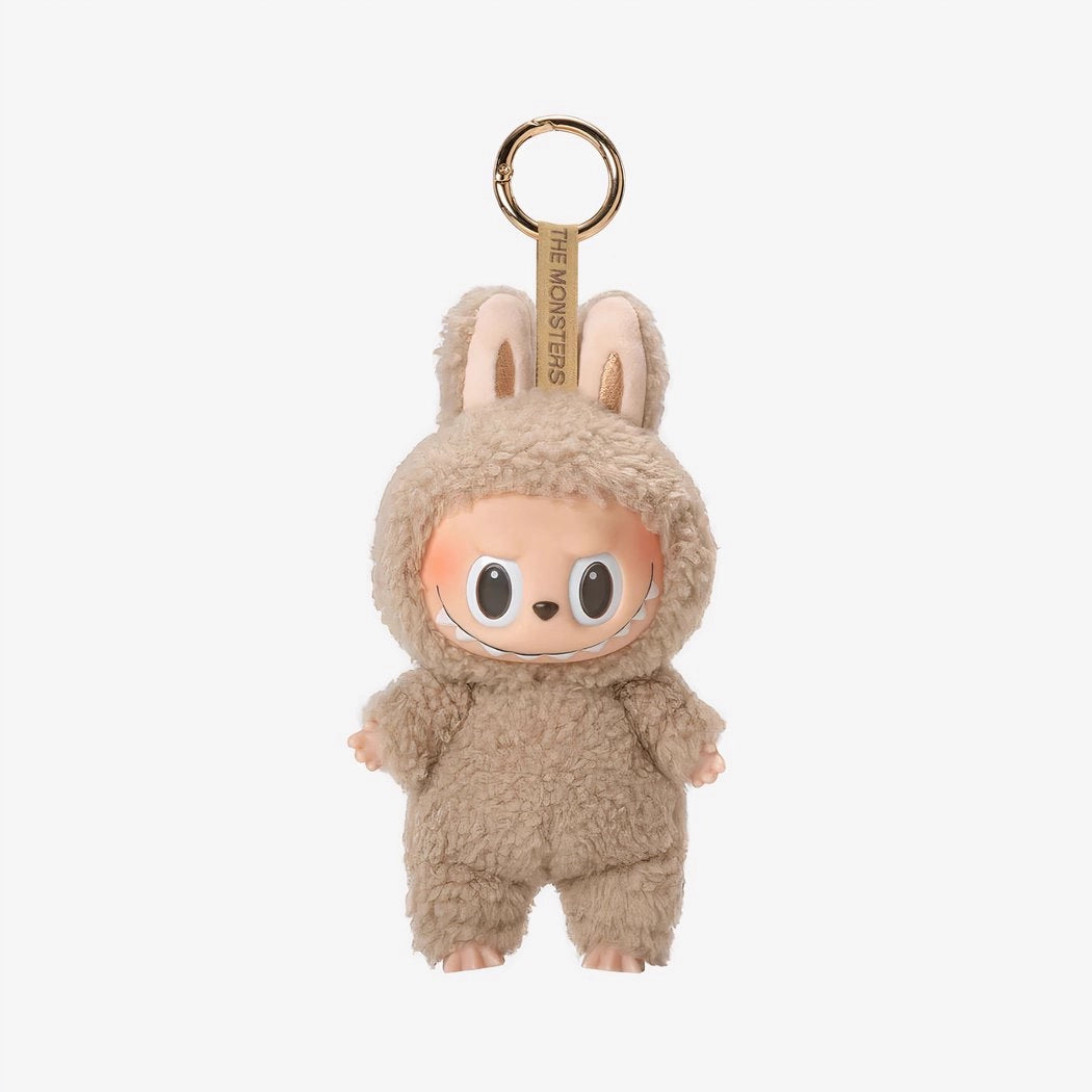 Peluche type Labubu debout boîte mystère