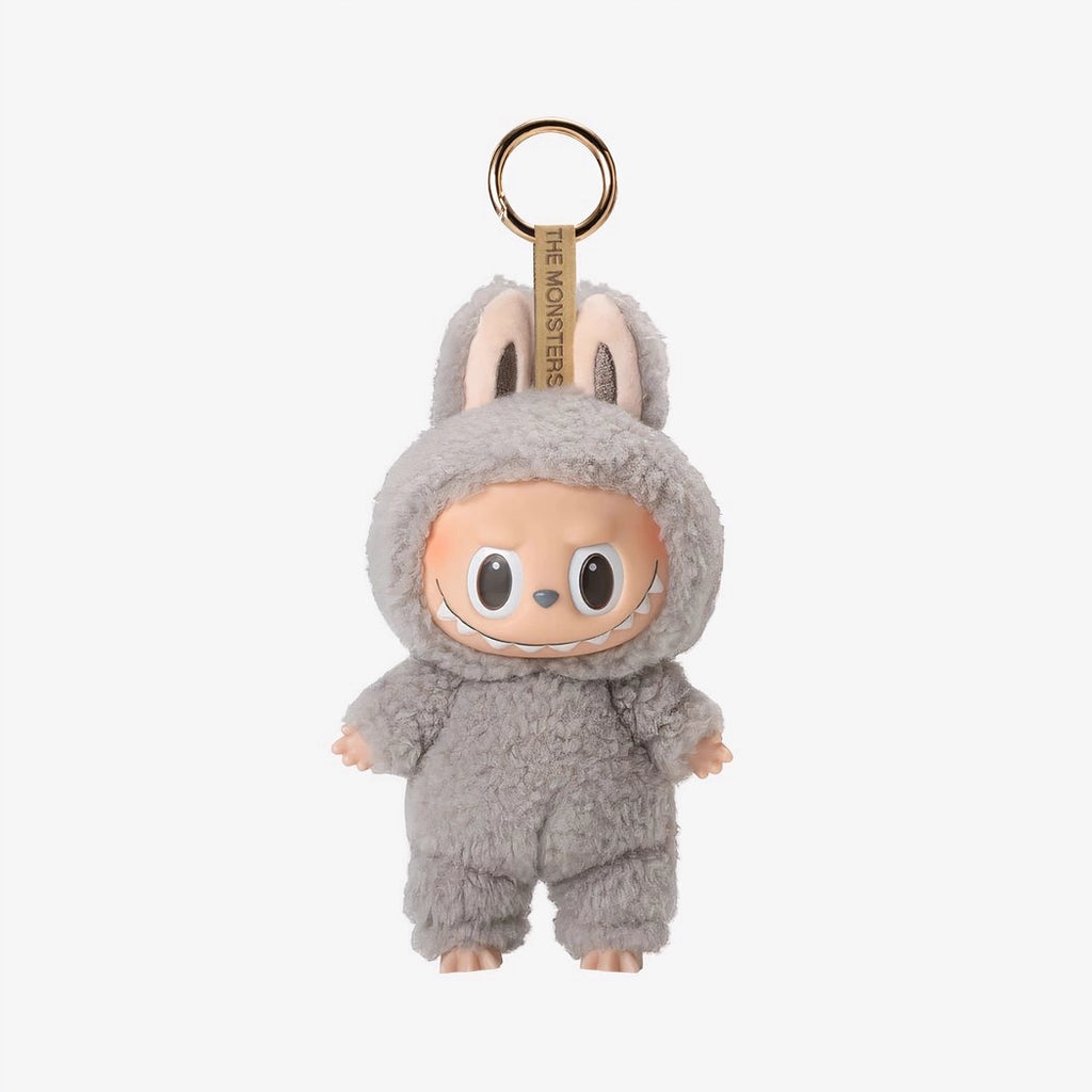 Peluche type Labubu debout boîte mystère