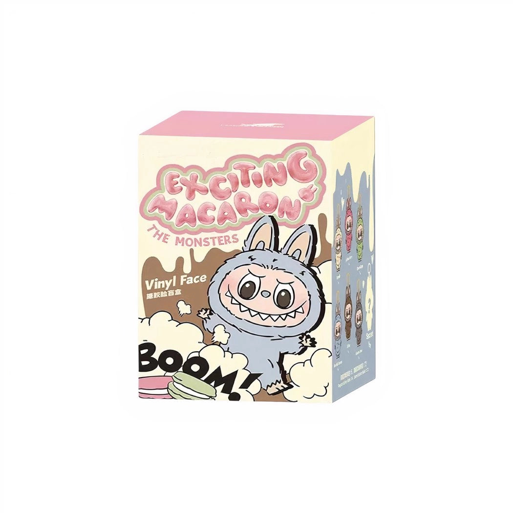 Peluche type Labubu debout boîte mystère