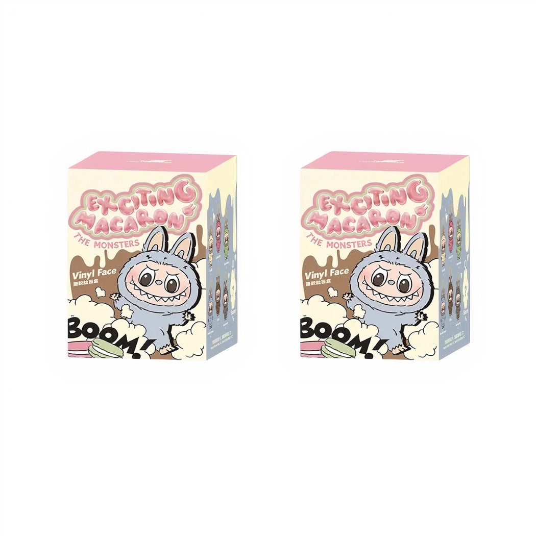 Peluche type Labubu debout boîte mystère