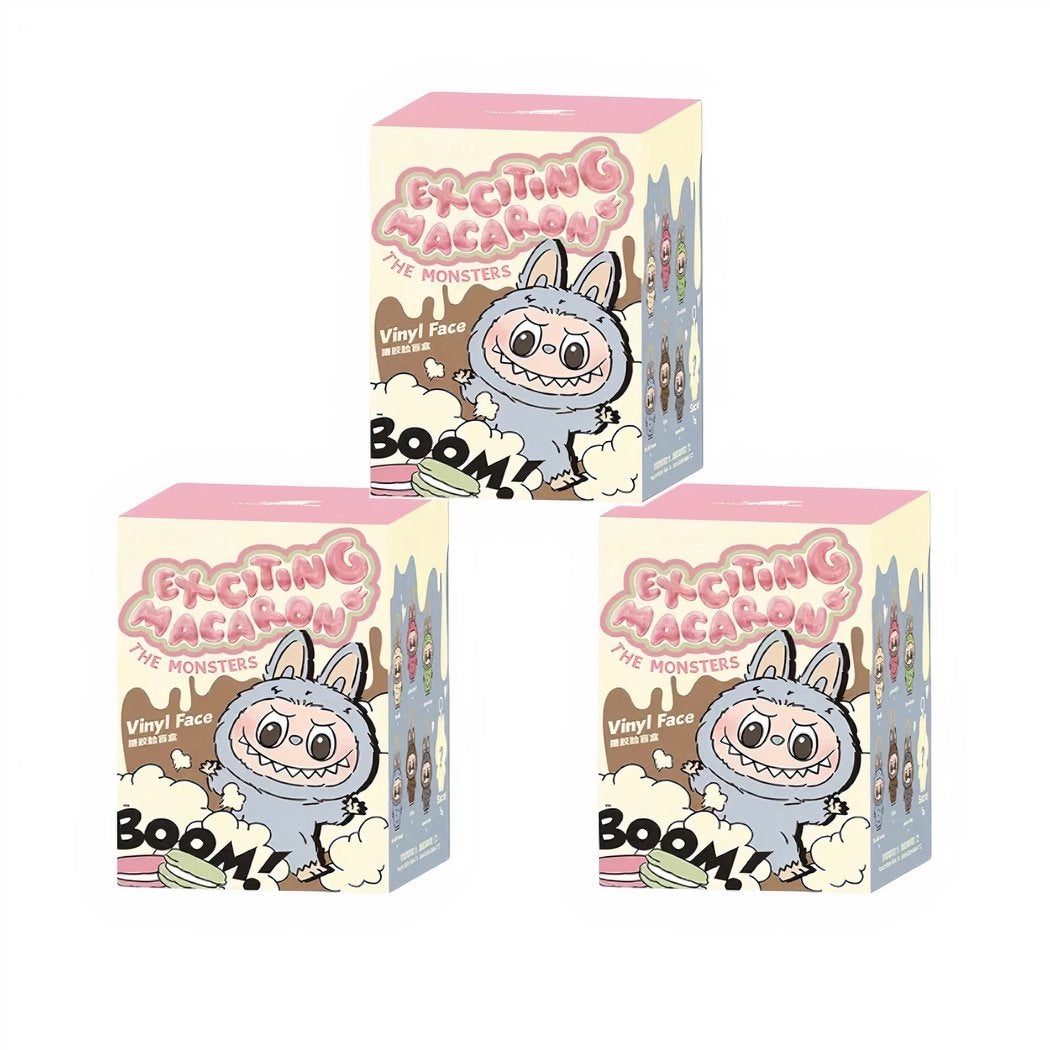 Peluche type Labubu debout boîte mystère