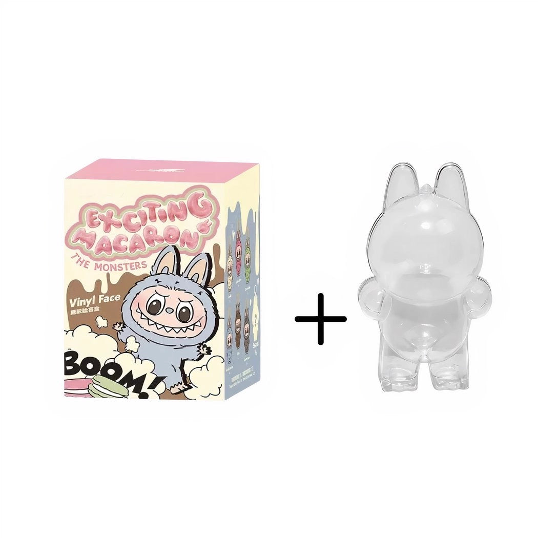 Peluche type Labubu debout boîte mystère