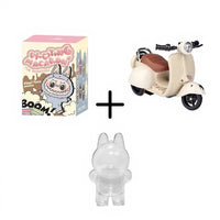 Peluche type Labubu debout boîte mystère