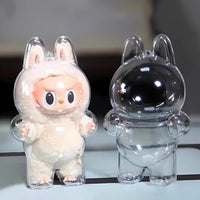 Peluche type Labubu debout boîte mystère