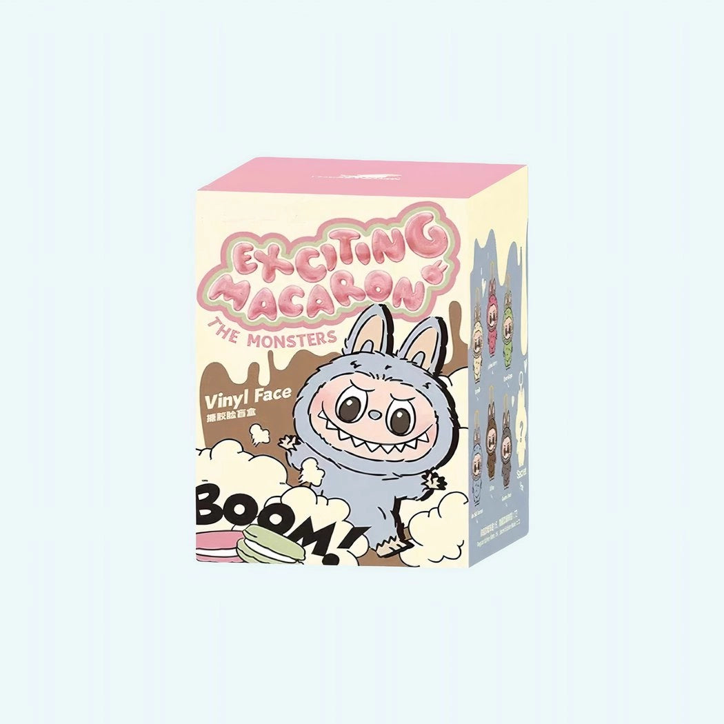 Peluche type Labubu debout boîte mystère