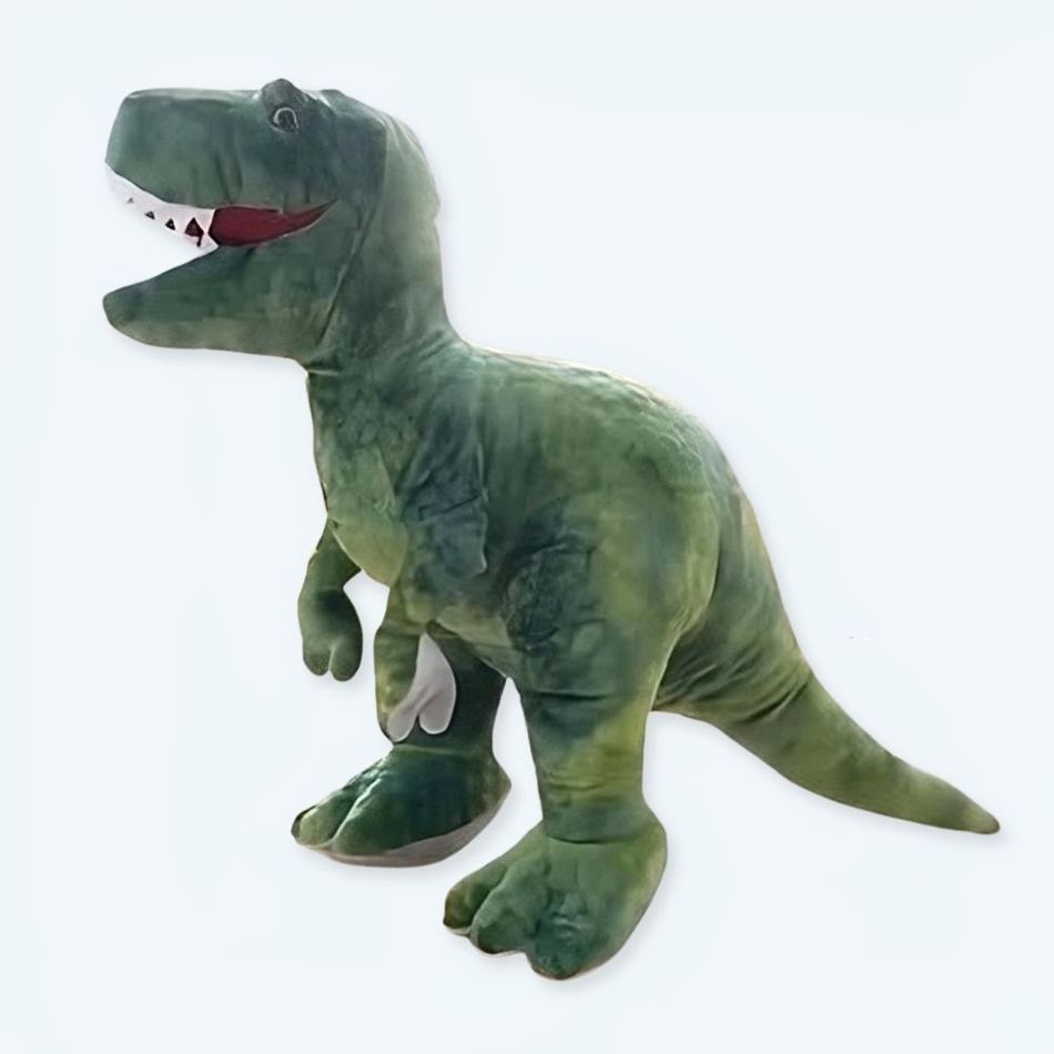 Peluche tyrannosaure vert géant doux enfant jurassique La compagnie de la peluche