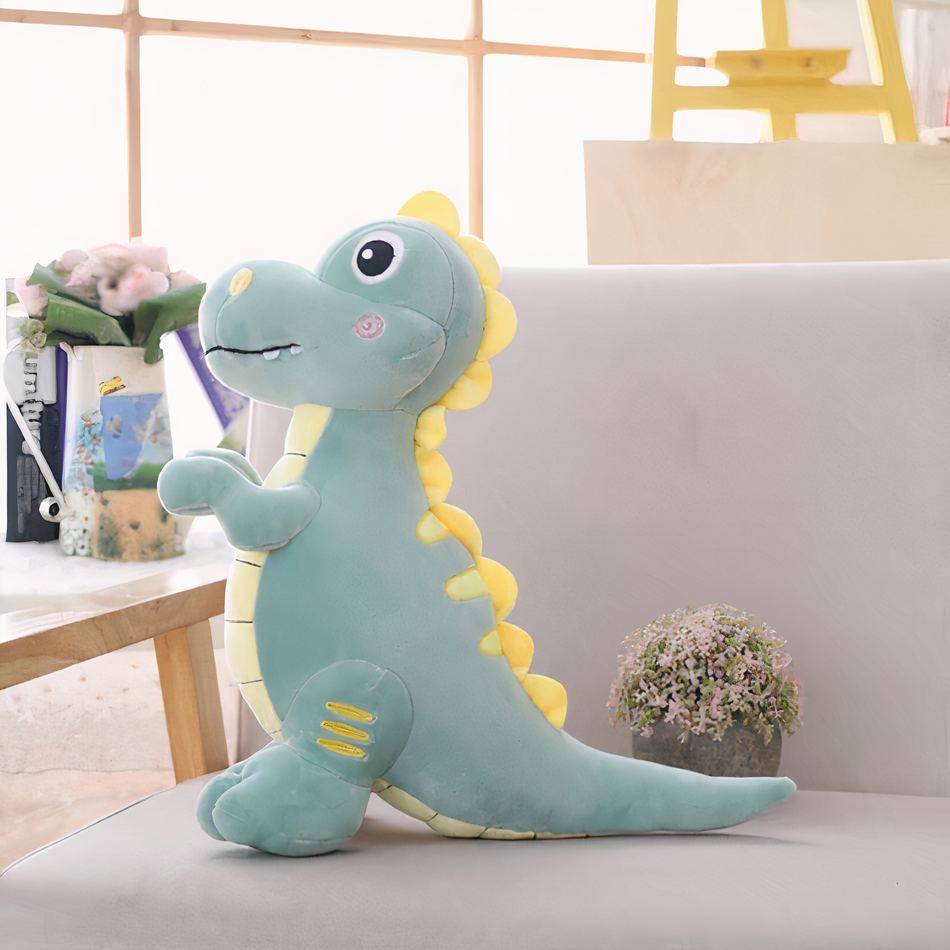 Peluche Tyrannosaurus Rex bleu doux et câlin enfant 40cm La compagnie de la peluche