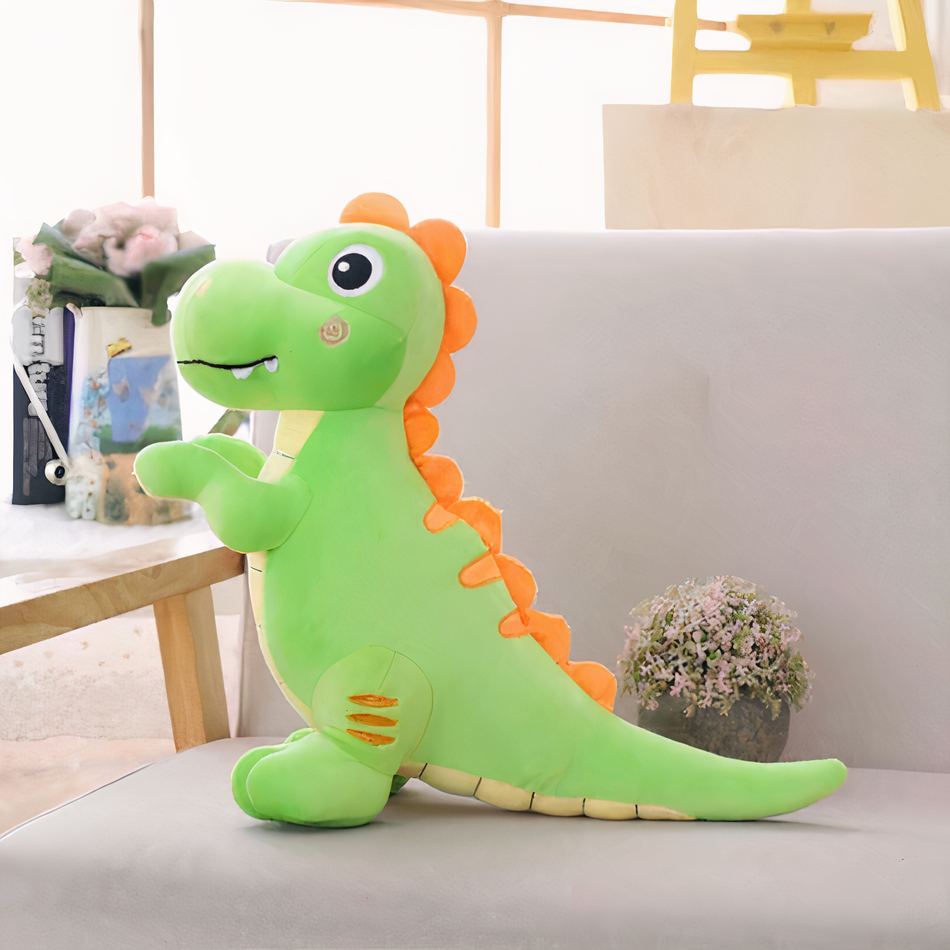 Peluche Tyrannosaurus Rex vert doux enfant câlin 40cm La compagnie de la peluche