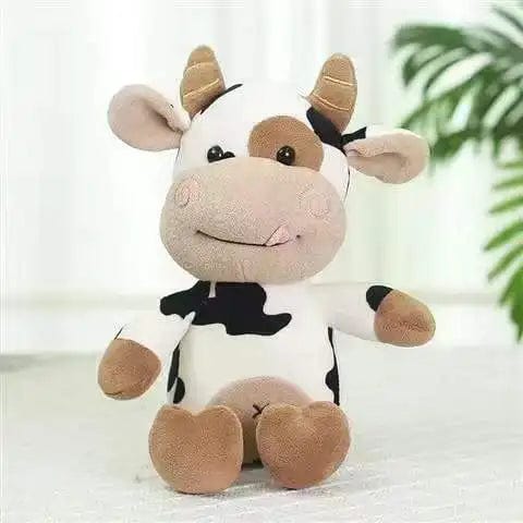 Peluche vache blanche et câline