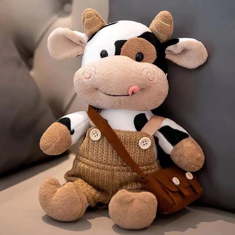 Peluche vache en salopette