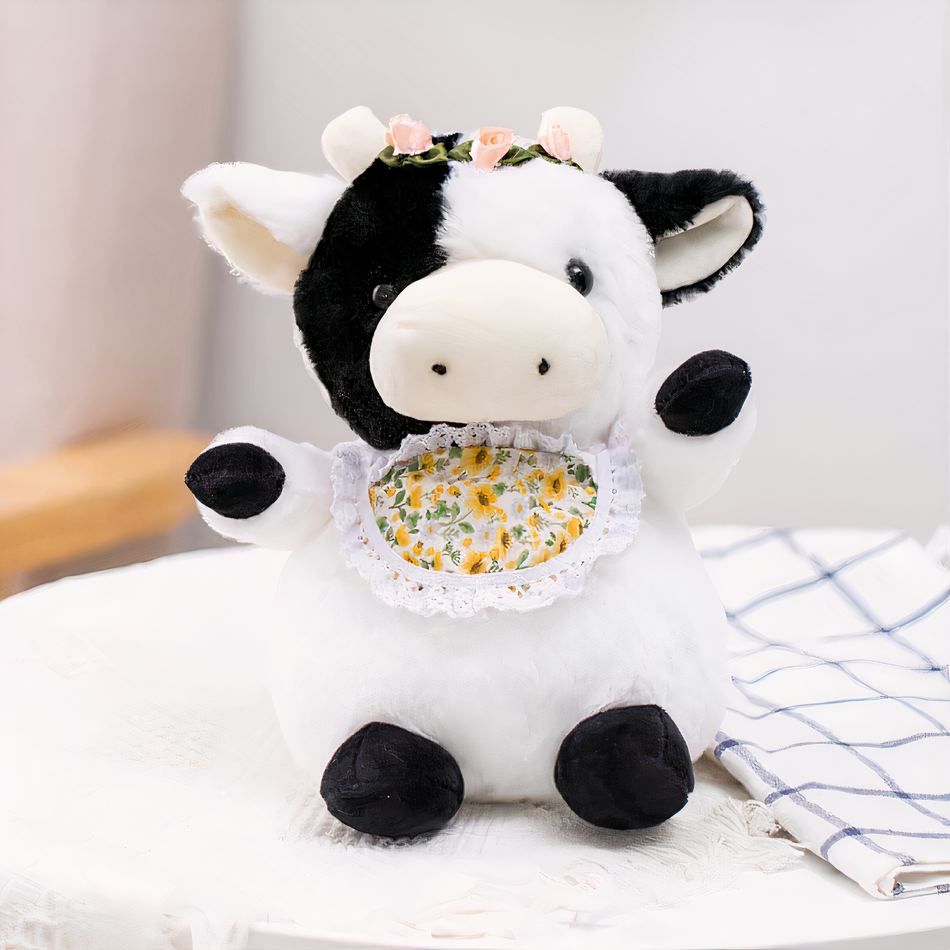 Peluche vache gentleman douce enfant câlin élégant bebe-vache La compagnie de la peluche