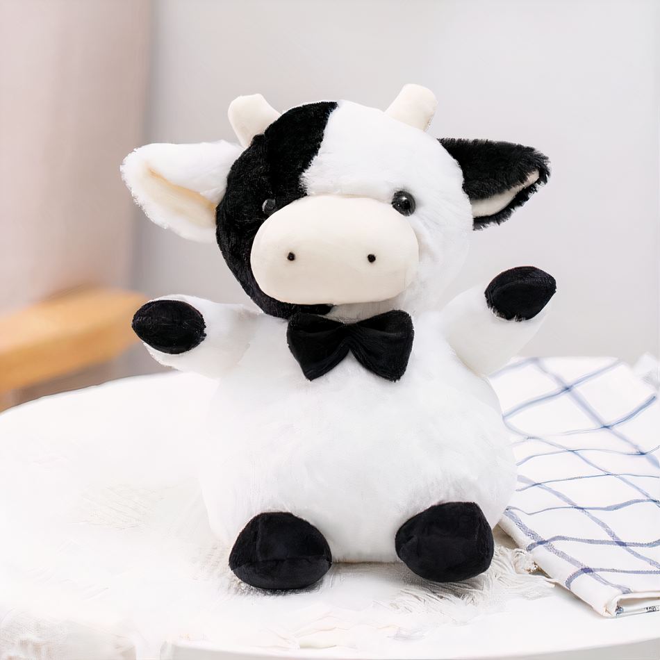 Peluche vache gentleman douce enfant câlin élégant vache-gentleman La compagnie de la peluche
