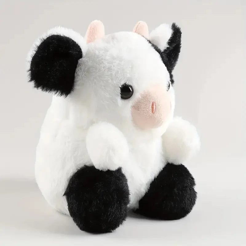 Peluche vache noire et blanche mignonne et douce