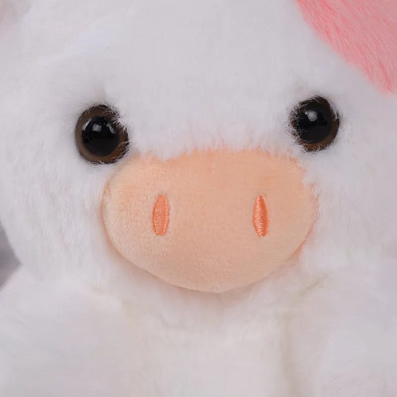 Peluche vache rose et toute petite