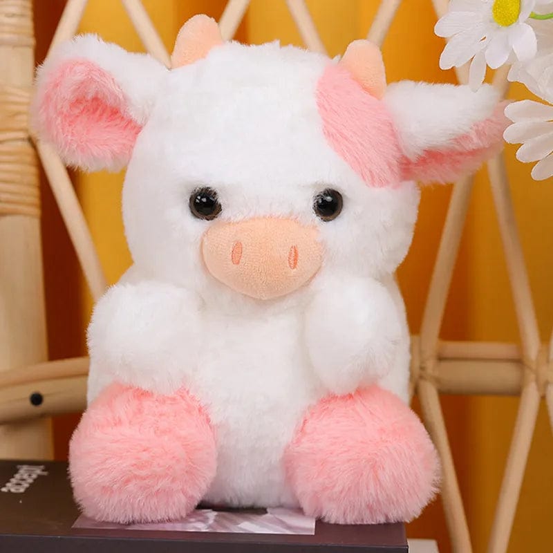 Peluche vache rose et toute petite