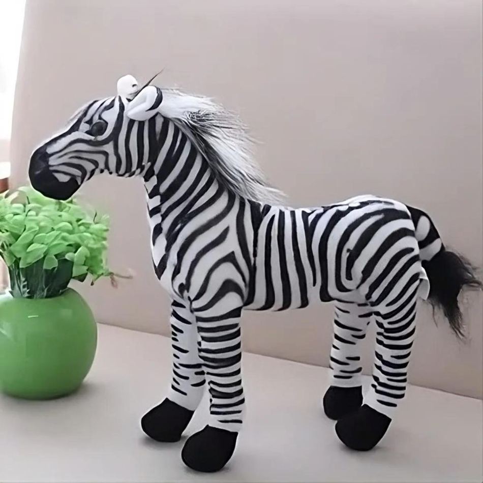 Peluche zèbre doux safari enfant chambre déco La compagnie de la peluche