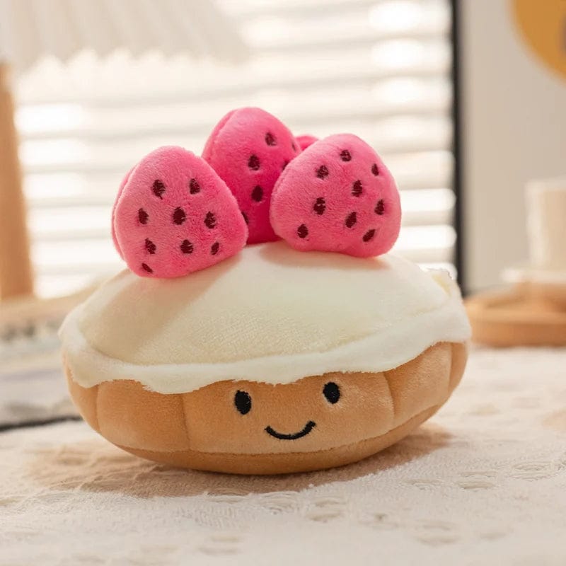 Peluches petites tartes Saint-Valentin Rose / 10cm