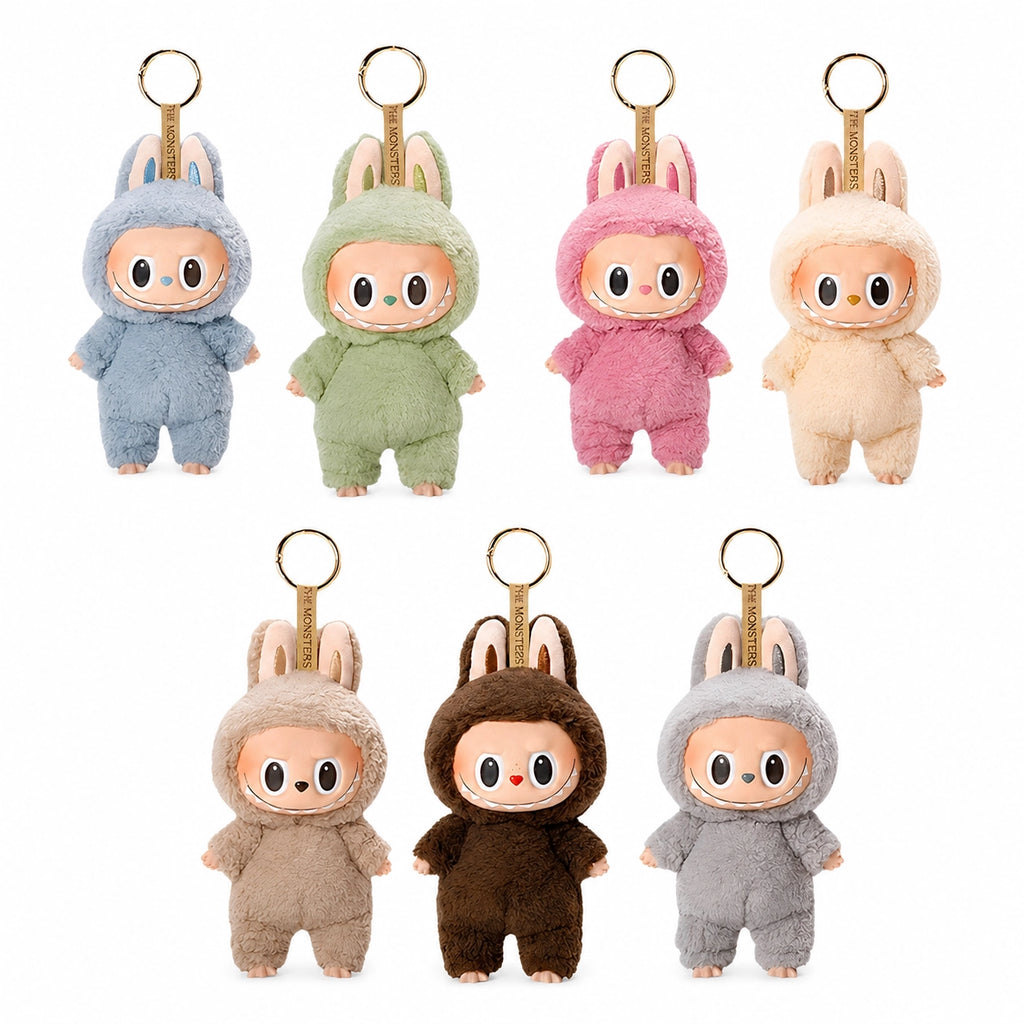 Porte-clef peluche style Labubu coloré