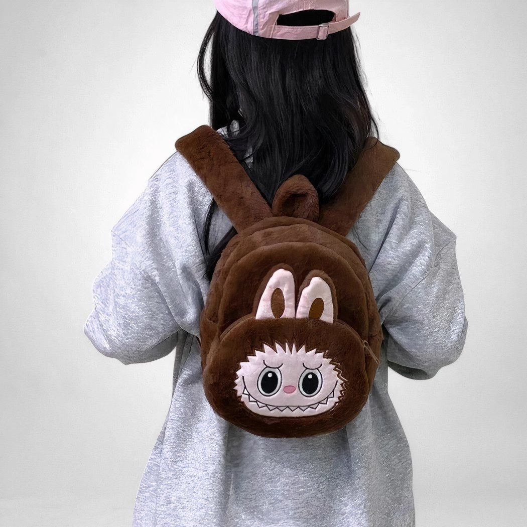 Sac à dos en peluche style Labubu