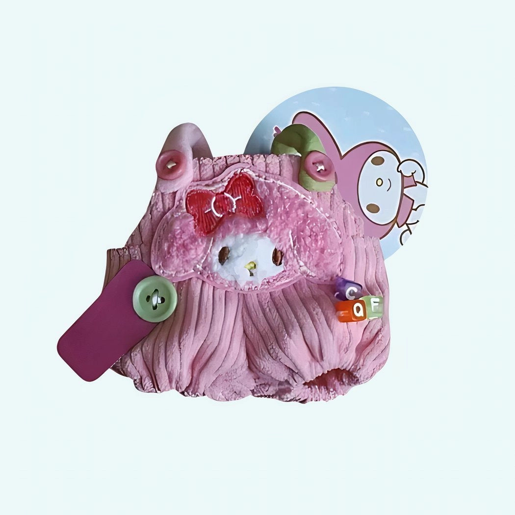 Salopette kawaii peluche type Labubu mignonne