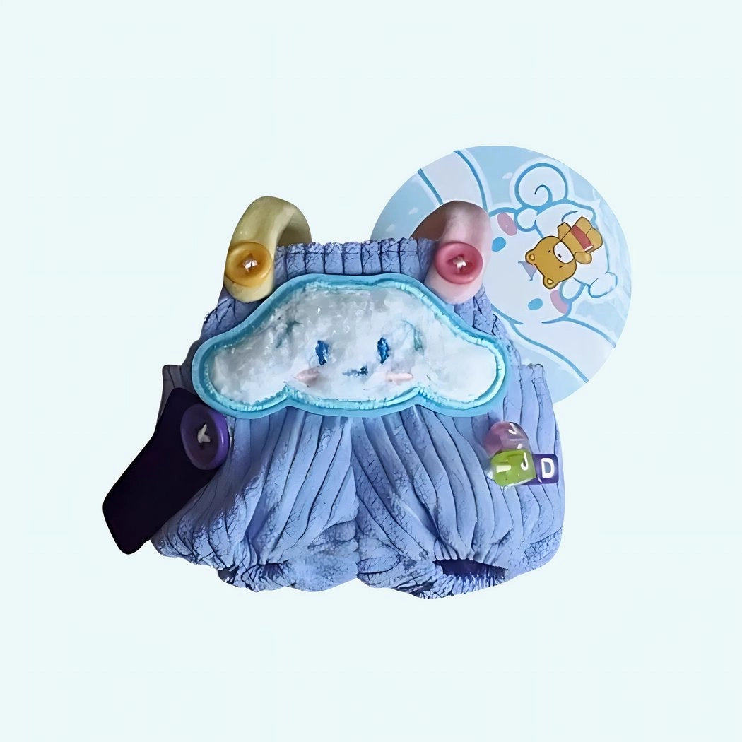Salopette kawaii peluche type Labubu mignonne